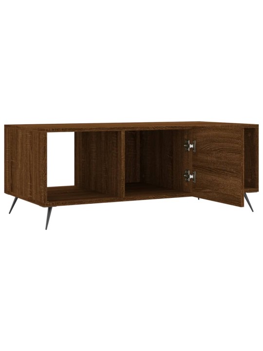 Konferenční stolek hnědý dub 102 x 50 x 40 cm kompozitní dřevo