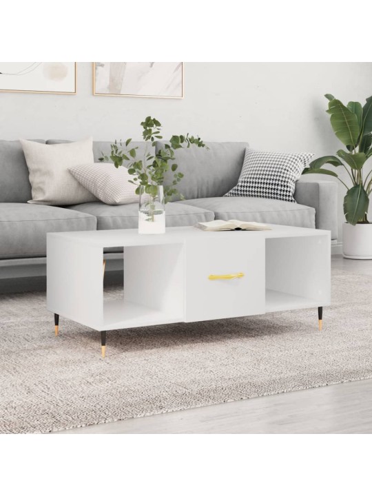 Konferenční stolek bílý 102 x 50 x 40 cm kompozitní dřevo