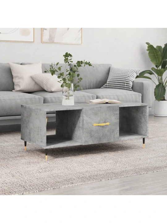 Konferenční stolek betonově šedý 102x50x40 cm kompozitní dřevo