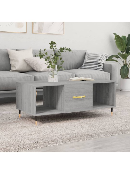 Konferenční stolek šedý sonoma 102x50x40 cm kompozitní dřevo