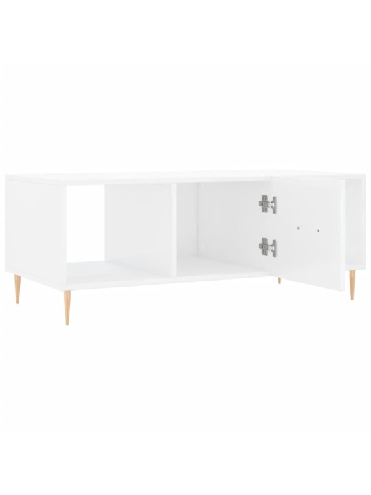 Konferenční stolek bílý s leskem 102x50x40 cm kompozitní dřevo