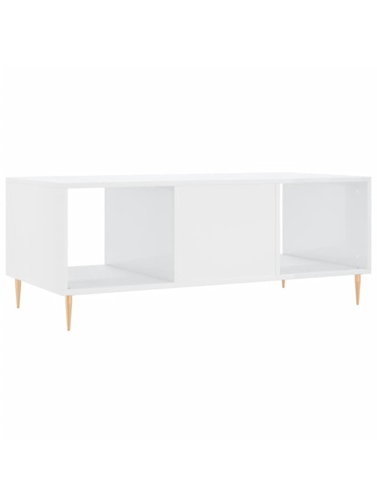 Konferenční stolek bílý s leskem 102x50x40 cm kompozitní dřevo