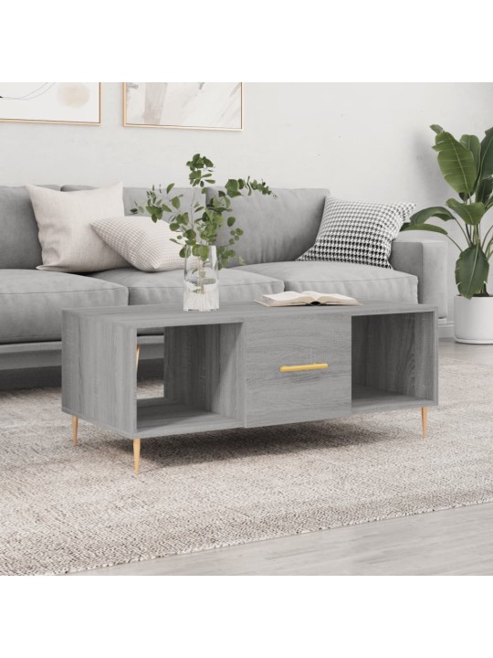 Konferenční stolek šedý sonoma 102x50x40 cm kompozitní dřevo