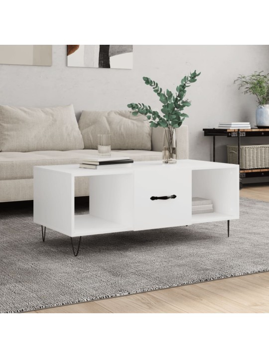 Konferenční stolek bílý 102 x 50 x 40 cm kompozitní dřevo