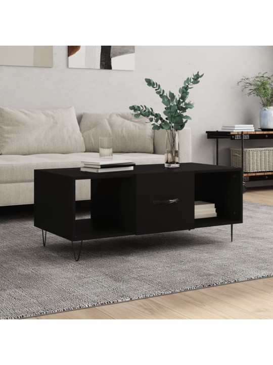 Konferenční stolek černý 102 x 50 x 40 cm kompozitní dřevo