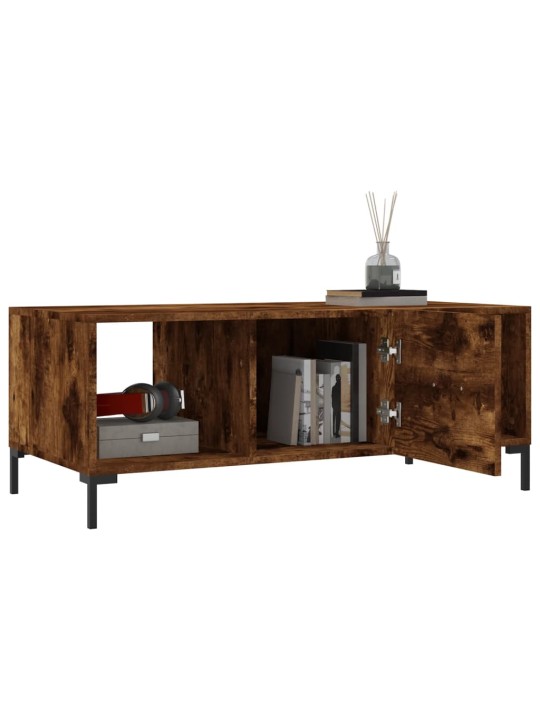 Konferenční stolek kouřový dub 102x50x40 cm kompozitní dřevo
