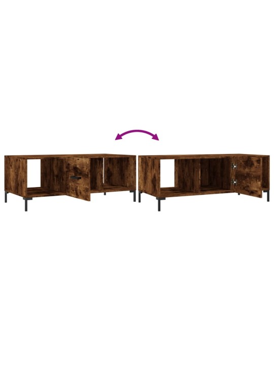 Konferenční stolek kouřový dub 102x50x40 cm kompozitní dřevo