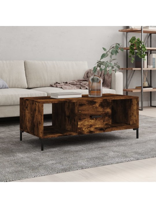 Konferenční stolek kouřový dub 102x50x40 cm kompozitní dřevo