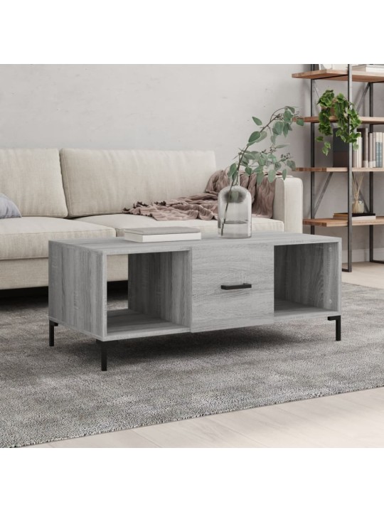 Konferenční stolek šedý sonoma 102x50x40 cm kompozitní dřevo