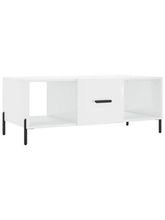Konferenční stolek bílý s leskem 102x50x40 cm kompozitní dřevo