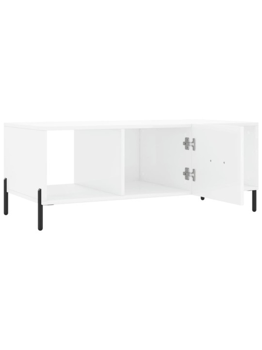 Konferenční stolek bílý s leskem 102x50x40 cm kompozitní dřevo