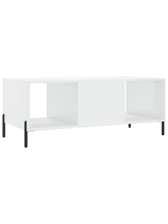 Konferenční stolek bílý s leskem 102x50x40 cm kompozitní dřevo