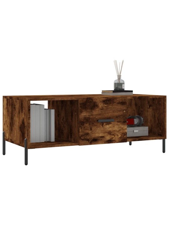 Konferenční stolek kouřový dub 102x50x40 cm kompozitní dřevo