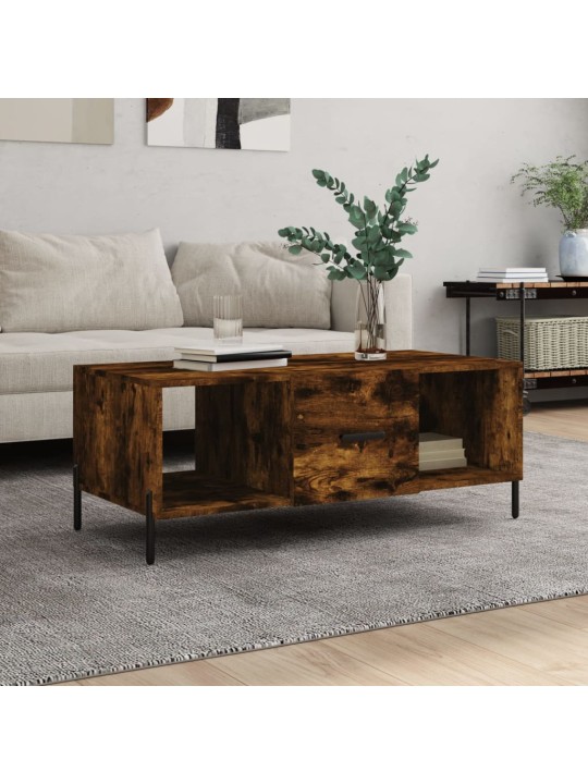 Konferenční stolek kouřový dub 102x50x40 cm kompozitní dřevo