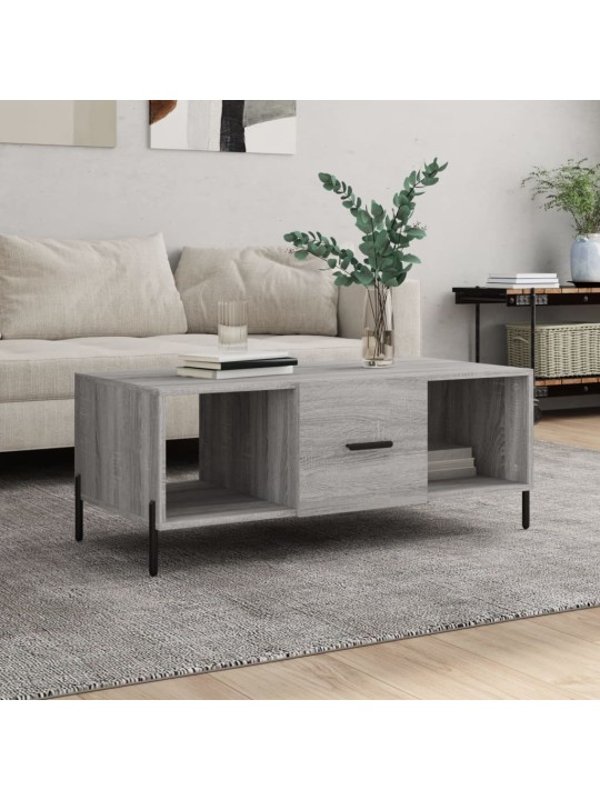 Konferenční stolek šedý sonoma 102x50x40 cm kompozitní dřevo