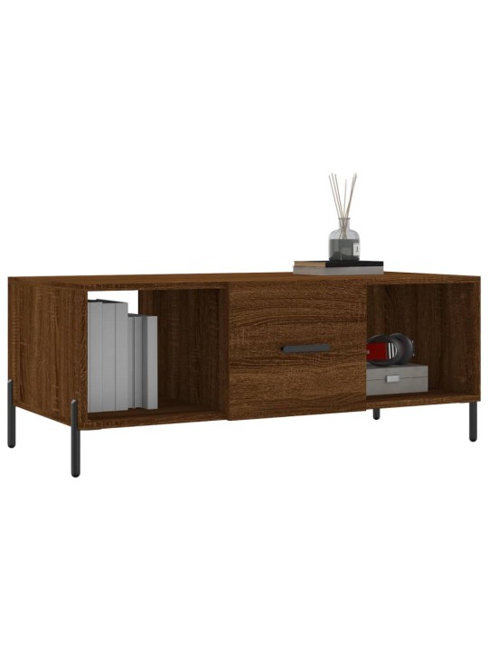 Konferenční stolek hnědý dub 102 x 50 x 40 cm kompozitní dřevo
