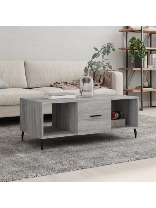 Konferenční stolek šedý sonoma 102x50x40 cm kompozitní dřevo