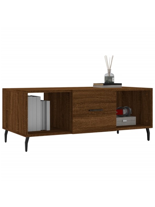 Konferenční stolek hnědý dub 102 x 50 x 40 cm kompozitní dřevo