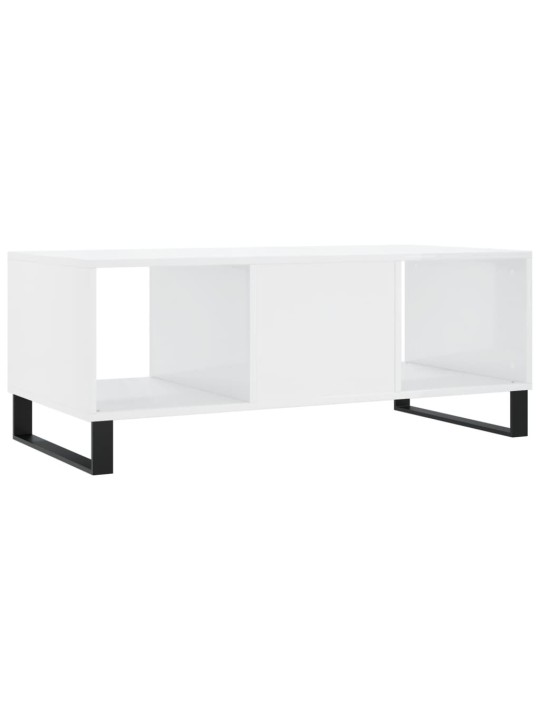 Konferenční stolek bílý s leskem 102x50x40 cm kompozitní dřevo