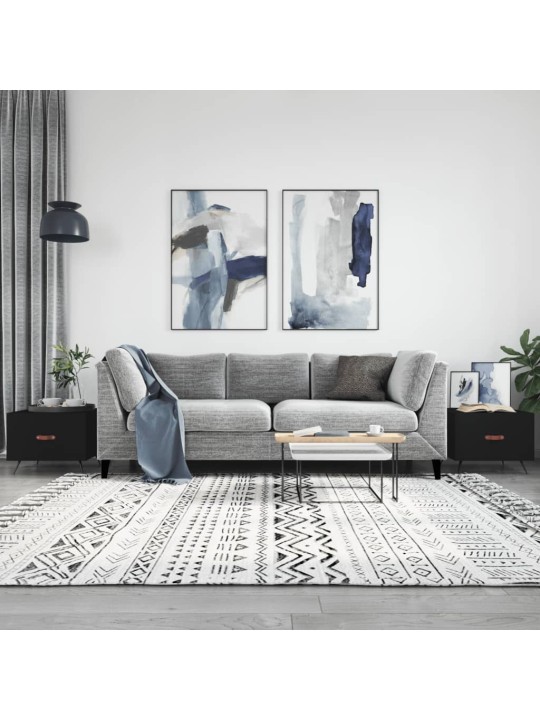 Konferenční stolky 2 ks černé 50 x 50 x 40 cm kompozitní dřevo