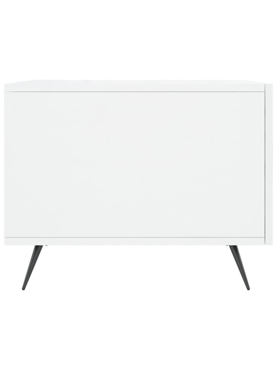 Konferenční stolek lesklý bílý 50 x 50 x 40 cm kompozitní dřevo
