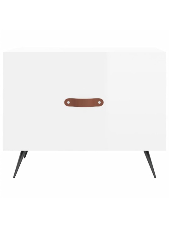 Konferenční stolky 2 ks lesklé bílé 50x50x40cm kompozitní dřevo