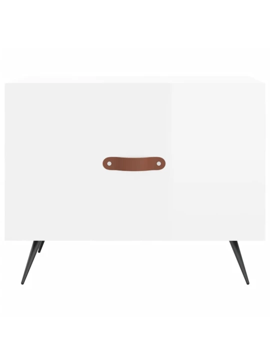 Konferenční stolky 2 ks lesklé bílé 50x50x40cm kompozitní dřevo