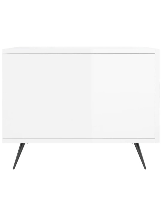 Konferenční stolky 2 ks lesklé bílé 50x50x40cm kompozitní dřevo