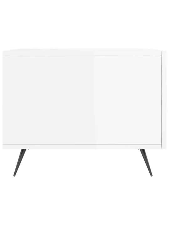 Konferenční stolky 2 ks lesklé bílé 50x50x40cm kompozitní dřevo