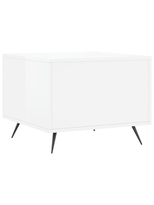 Konferenční stolky 2 ks lesklé bílé 50x50x40cm kompozitní dřevo