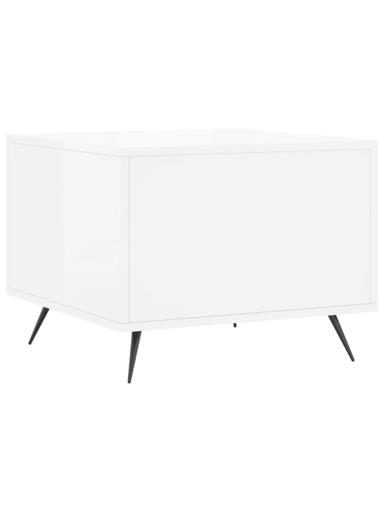 Konferenční stolky 2 ks lesklé bílé 50x50x40cm kompozitní dřevo