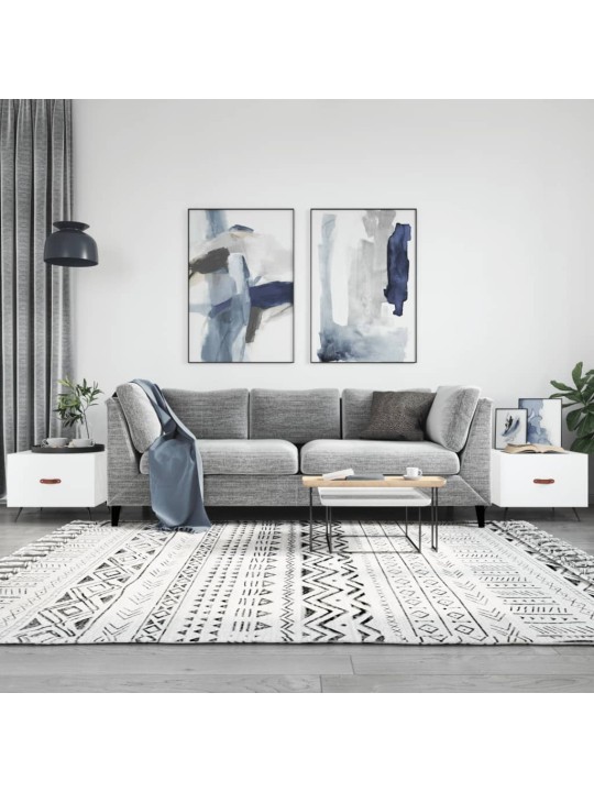 Konferenční stolky 2 ks lesklé bílé 50x50x40cm kompozitní dřevo