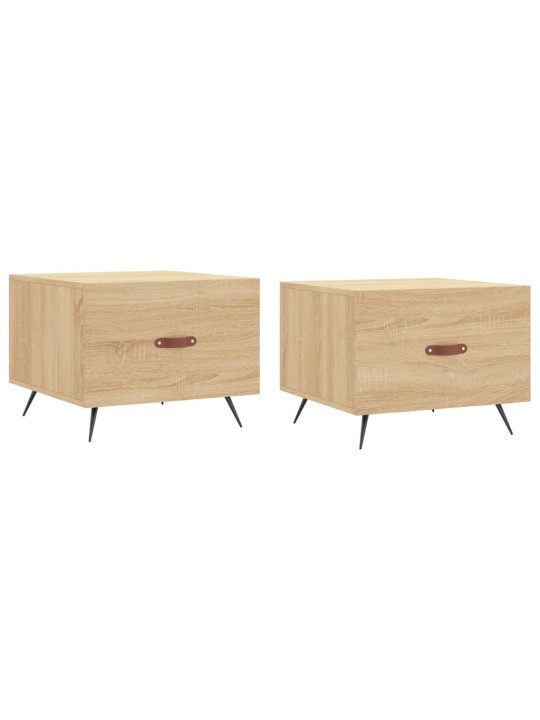 Konferenční stolky 2 ks dub sonoma 50x50x40 cm kompozitní dřevo