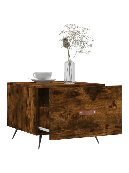 Konferenční stolky 2 ks kouřový dub 50x50x40cm kompozitní dřevo