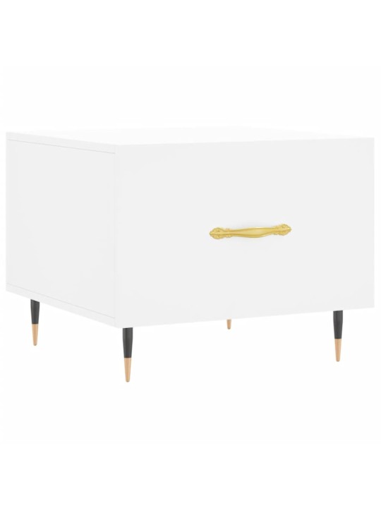 Konferenční stolky 2 ks bílé 50 x 50 x 40 cm kompozitní dřevo