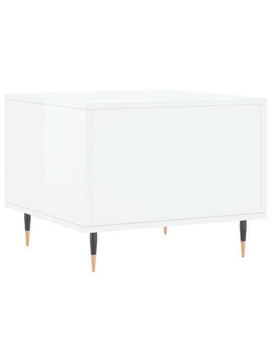 Konferenční stolky 2 ks lesklé bílé 50x50x40cm kompozitní dřevo