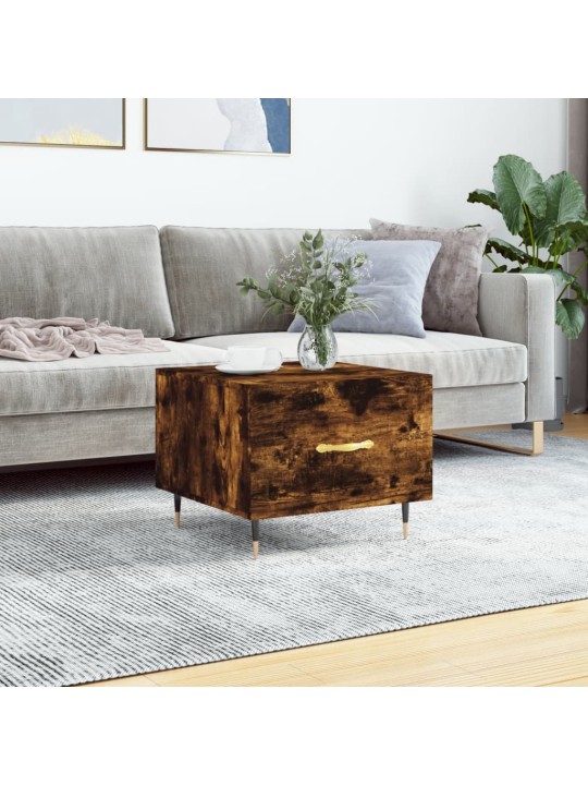 Konferenční stolek kouřový dub 50x50x40 cm kompozitní dřevo