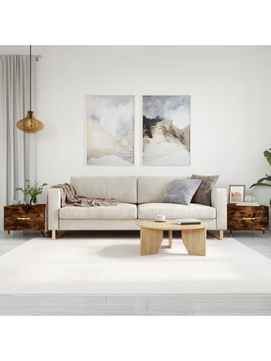 Konferenční stolky 2 ks kouřový dub 50x50x40cm kompozitní dřevo