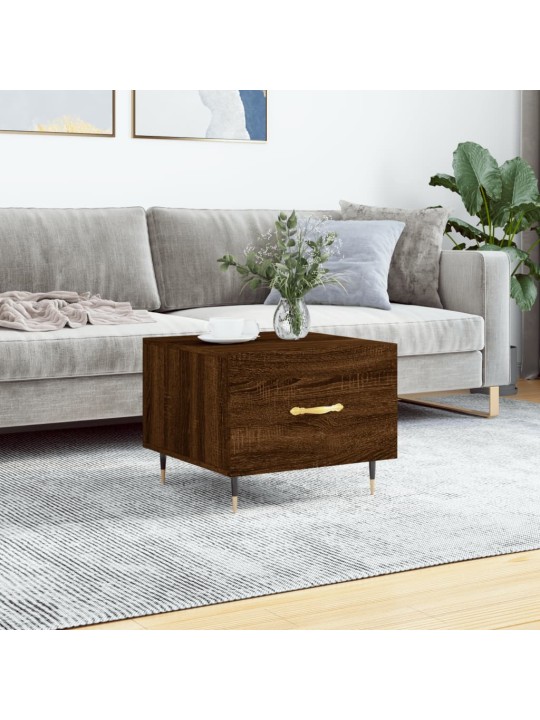 Konferenční stolek hnědý dub 50 x 50 x 40 cm kompozitní dřevo
