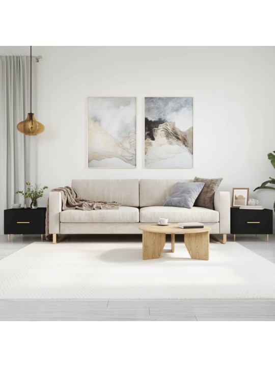 Konferenční stolky 2 ks černé 50 x 50 x 40 cm kompozitní dřevo