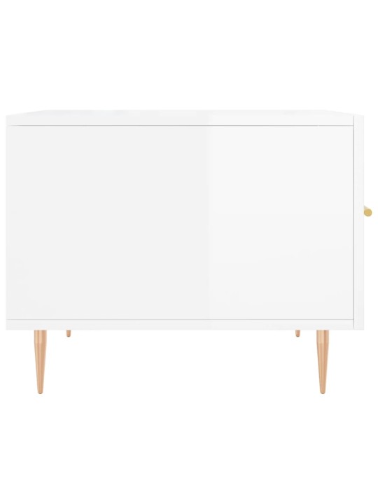 Konferenční stolky 2 ks lesklé bílé 50x50x40cm kompozitní dřevo