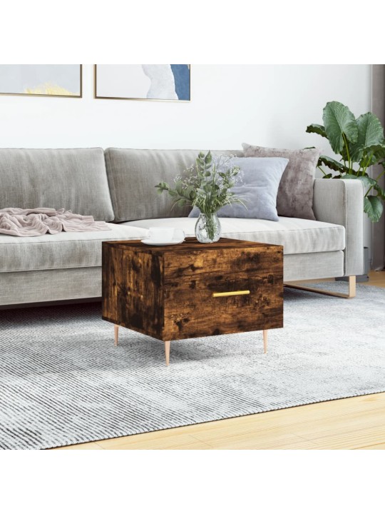 Konferenční stolek kouřový dub 50x50x40 cm kompozitní dřevo