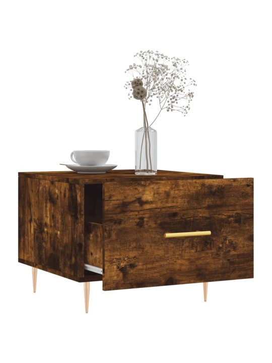 Konferenční stolky 2 ks kouřový dub 50x50x40cm kompozitní dřevo