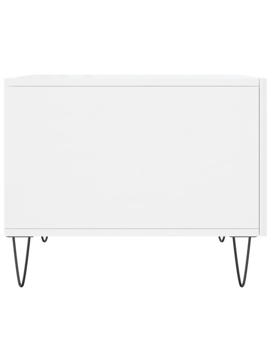Konferenční stolek lesklý bílý 50 x 50 x 40 cm kompozitní dřevo