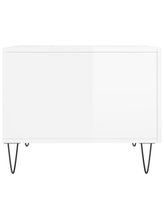 Konferenční stolky 2 ks lesklé bílé 50x50x40cm kompozitní dřevo