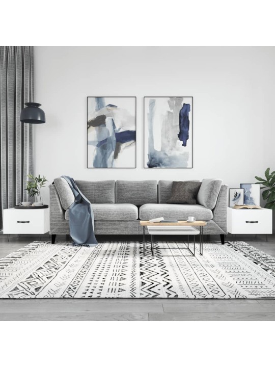 Konferenční stolky 2 ks lesklé bílé 50x50x40cm kompozitní dřevo