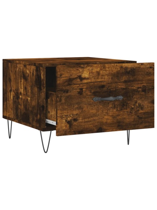 Konferenční stolky 2 ks kouřový dub 50x50x40cm kompozitní dřevo