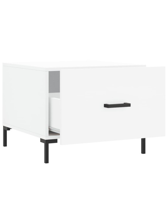 Konferenční stolky 2 ks bílé 50 x 50 x 40 cm kompozitní dřevo