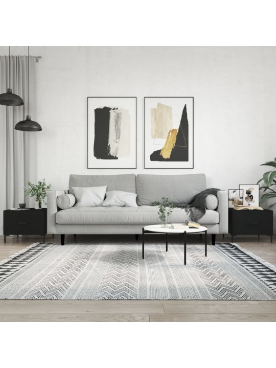 Konferenční stolky 2 ks černé 50 x 50 x 40 cm kompozitní dřevo