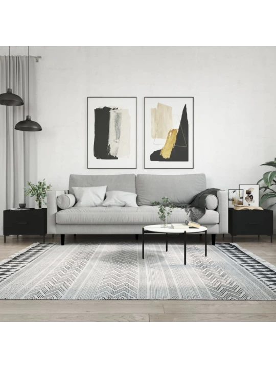 Konferenční stolky 2 ks černé 50 x 50 x 40 cm kompozitní dřevo